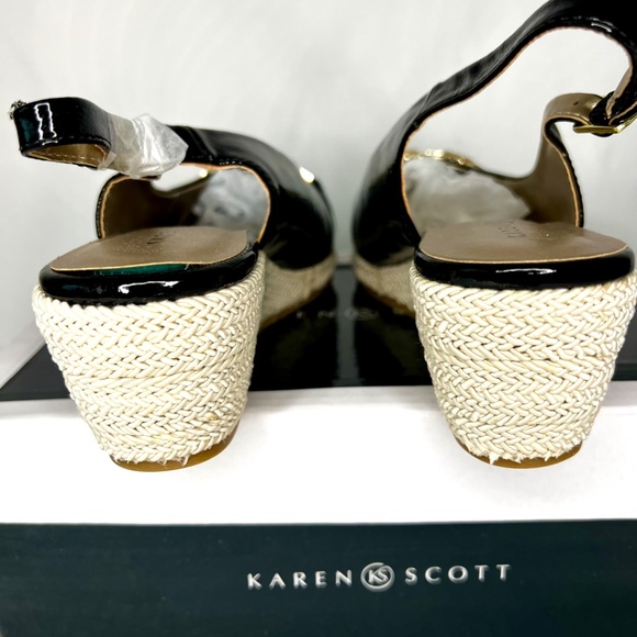 Karen Scott, Dorthaa Wedge Sandals, Black, 6.5 - Picture 5 of 7